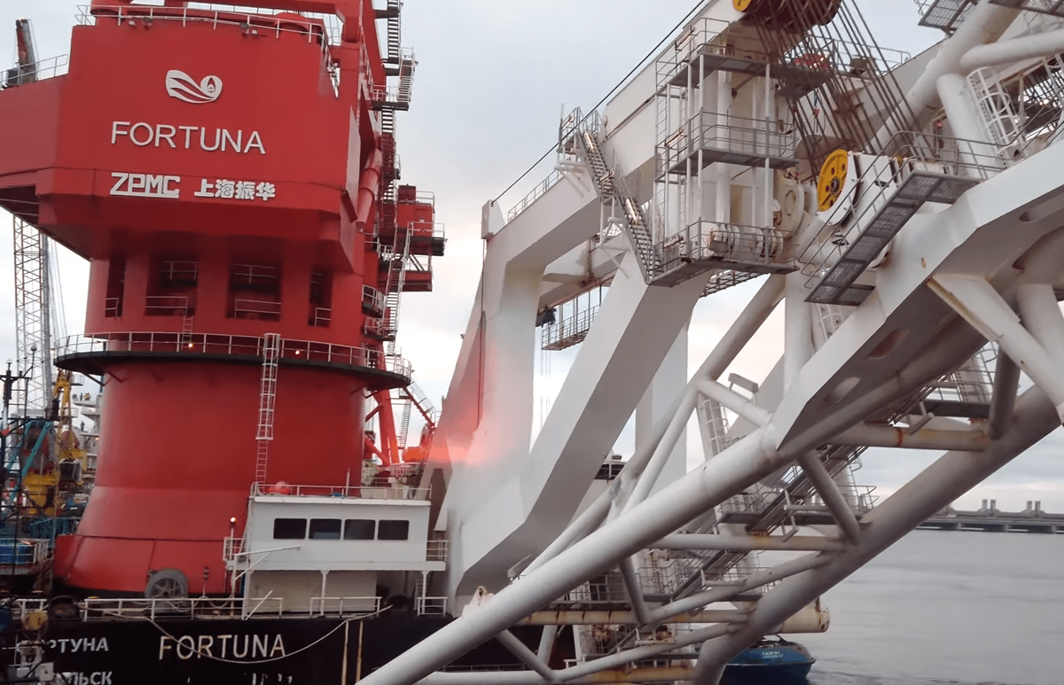 Баржа фортуна скорость укладки труб