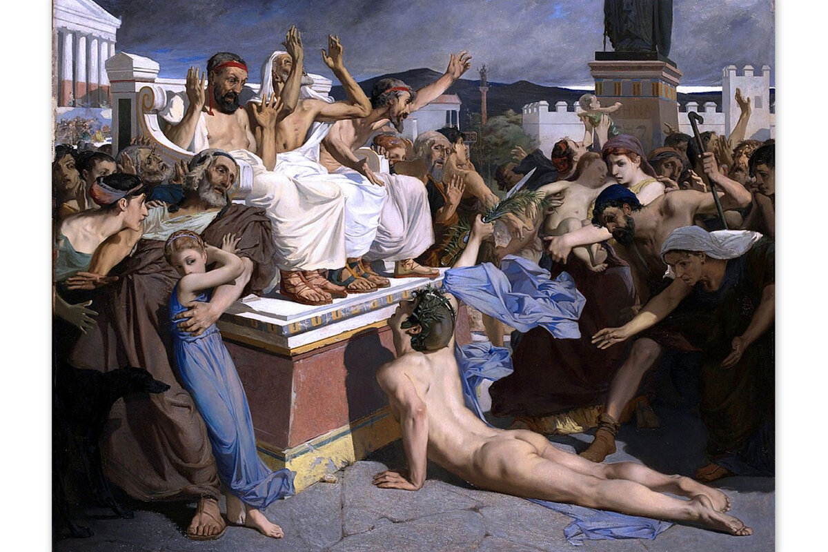 Люк-Оливье Мерсон (1846-1820). Воин из Марафона. 1869. Школа изящных искусств, Париж. За эту картину Мерсон стал лауреатом Большой римской премии по исторической живописи и заработал четырехлетнюю стажировку в Риме за счет Французской академии.