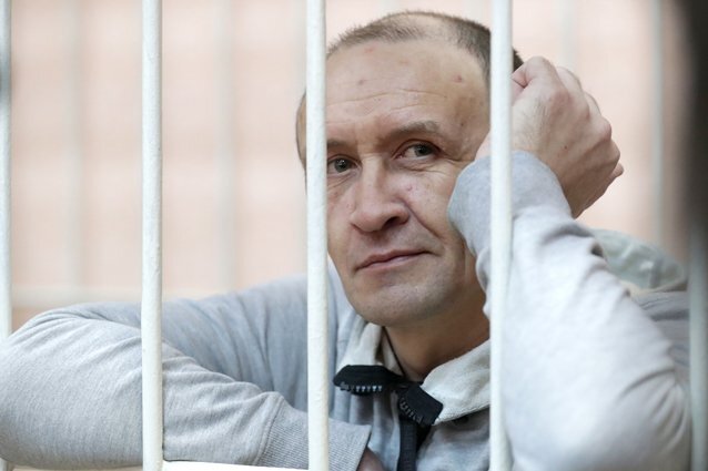 Командир пожарного звена  Сергей Генин. Судебное заседание по делу о пожаре в ТРЦ «Зимняя вишня» в КемеровоФото: Данил Айкин / ТАСС