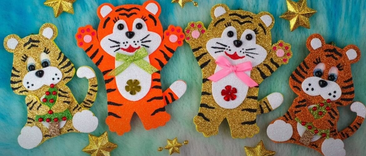 Поделка из бумаги тигр - своими руками для детей из цветной бумаги или картона - Рисуем вместе