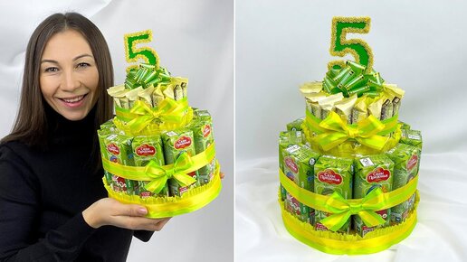 Торт из конфет своими руками на день рождения - мастер класс с фото