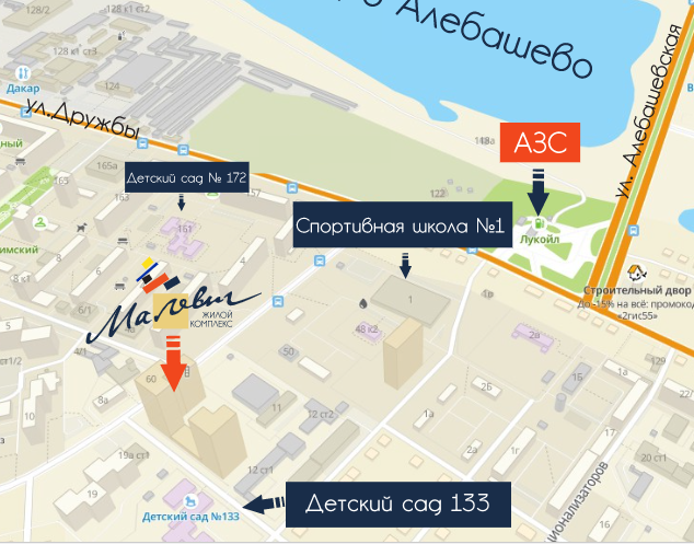 Расположение ЖК Малевич