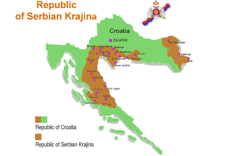 Балканские народные республики - Республика Сербская Крайна.