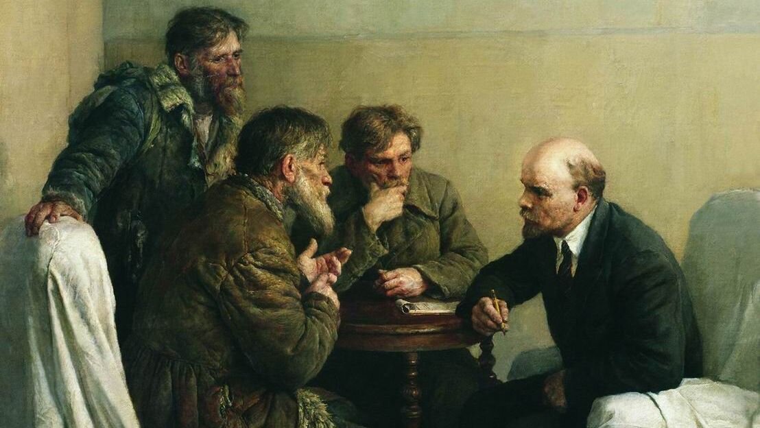 Картина Серова "Ходоки у В.И. Ленина"