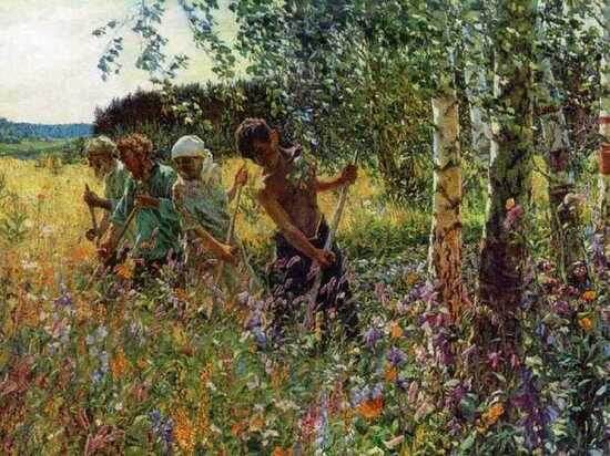     Картина "Сенокос" Аркадия Пластова