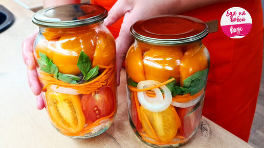 Салат на зиму из огурцов и помидор «Пальчики оближешь» | Легкие рецепты