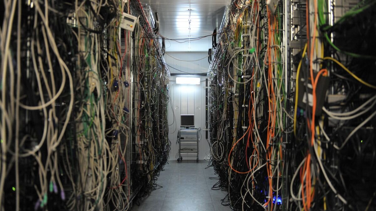    Помещение на автоматической телефонной станции (АТС).© РИА Новости / Артем Житенев