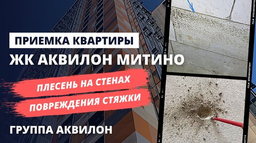 ПЛЕСЕНЬ НА СТЕНАХ! Приемка квартиры в ЖК АКВИЛОН МИТИНО