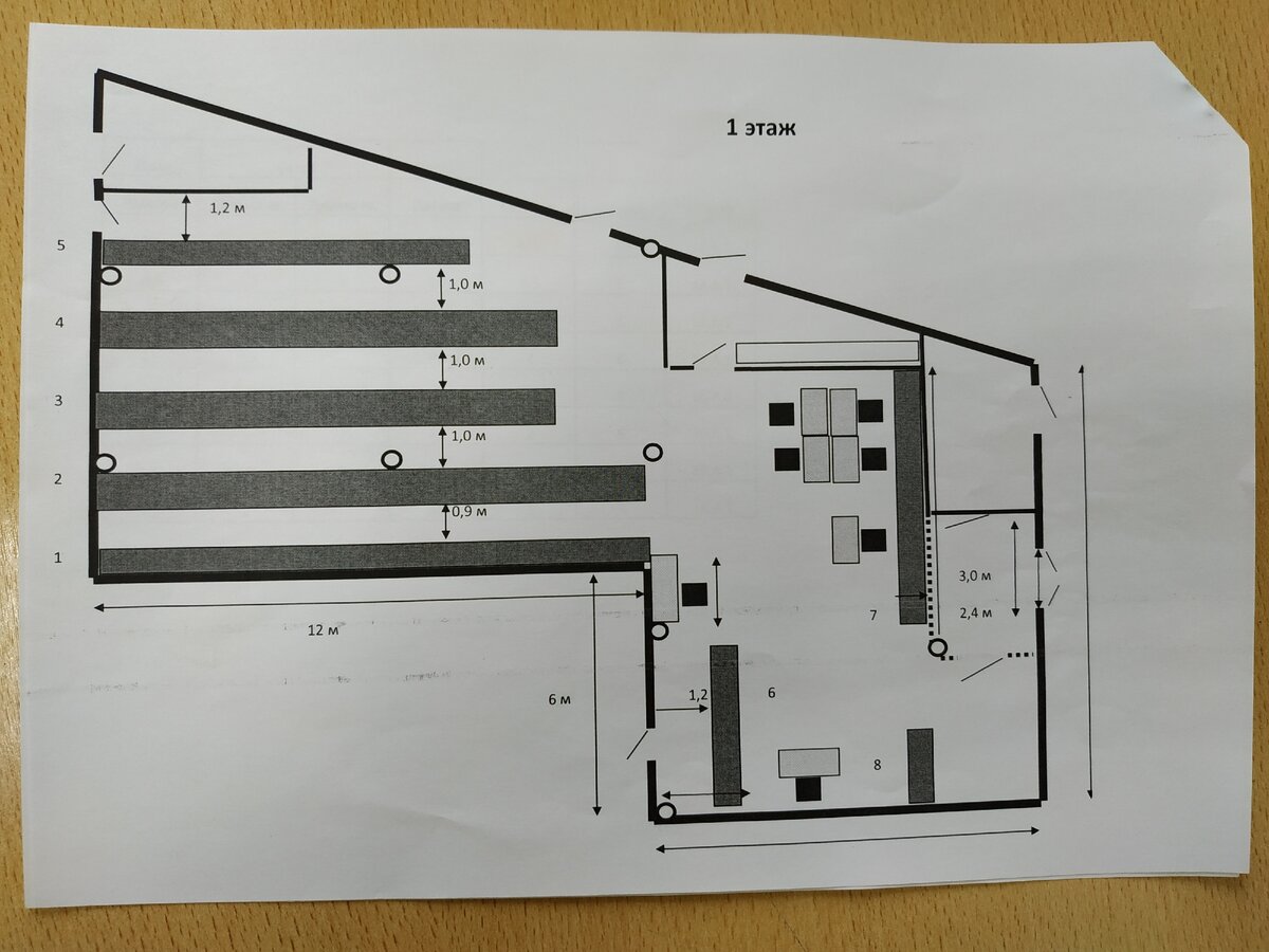 И эта схема зоны разбора склада сделана в Excel
