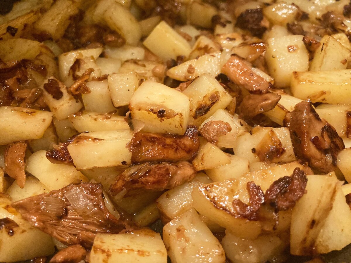 лисички с картошкой жареные рецепт с фото