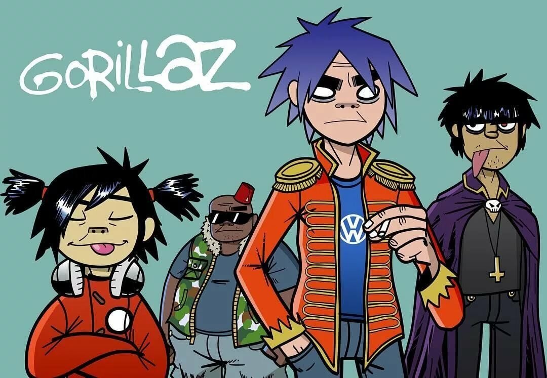 Как рисовать группу gorillaz