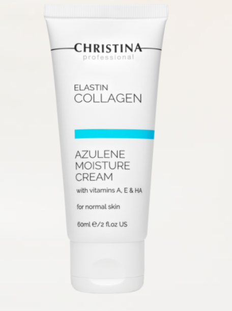 ELASTIN COLLAGEN AZULENE MOISTURE CREAM WITH VITAMINS A, E & HA FOR NORMAL SKIN