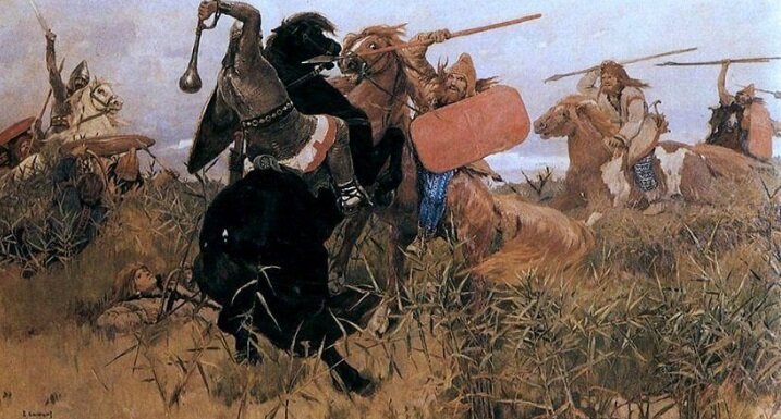 Бой славян со скифами(Яндекс Картинки\Васнецов\дан сегодня.ру).