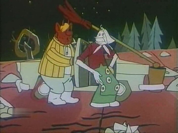 Кадр из мультфильма "Зеленый змей"