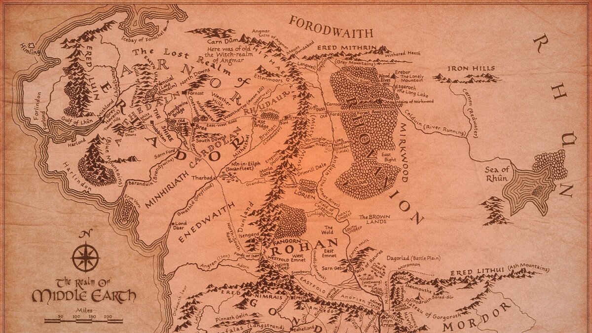 Карты Средиземья.  Это и другие изображения обзора взяты на ресурсе Яндекс. картинки