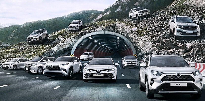 Модельный ряд Toyota в России. Источник иллюстрации - Яндекс.Картинки