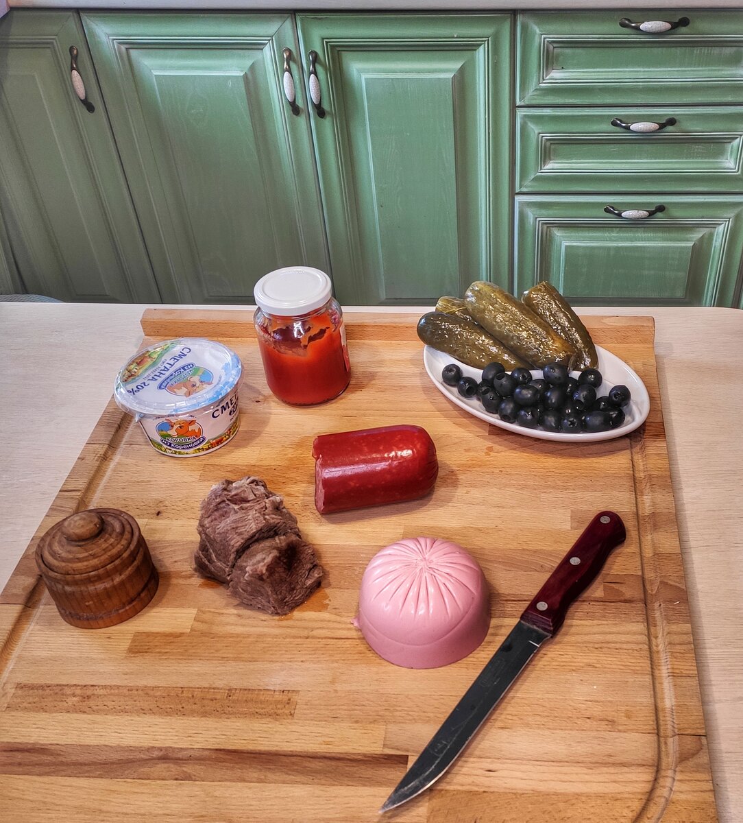 всё, что нашлось в холодильнике.