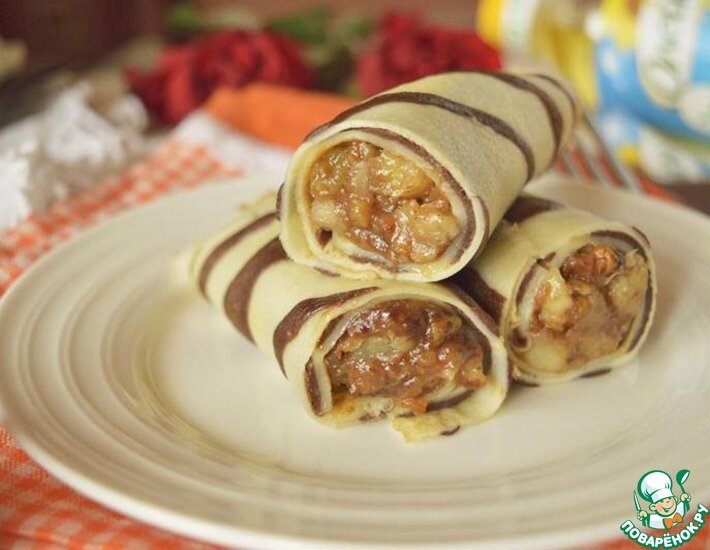 Увидела идею этих блинчиков в утренней программе и не смогла отказать себе в удовольствии приготовить такие блинчики... угощайтесь, дорогие!