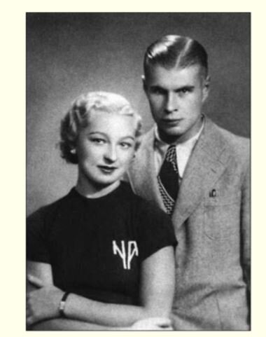 Николай Абрамов (сын генерала) с женой Натальей. София, 1934 год