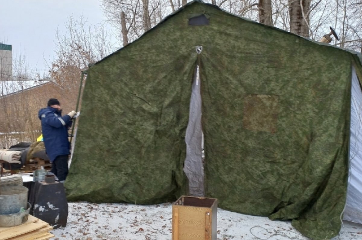    Перми открыли две палатки для обогрева бездомных