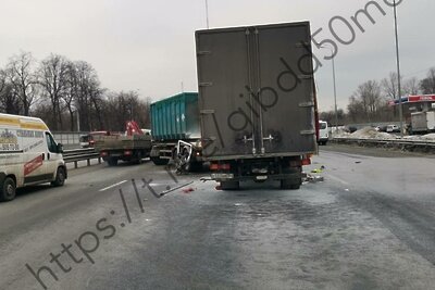    Место ДТП в Подмосковье ©Telegram-канал Госавтоинспекция Подмосковья