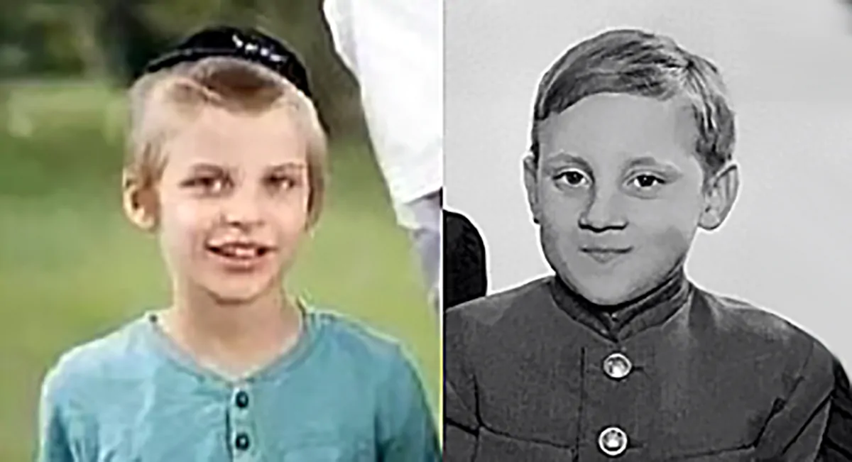 ◙ Владимир Высоцкий в детстве и его правнук 