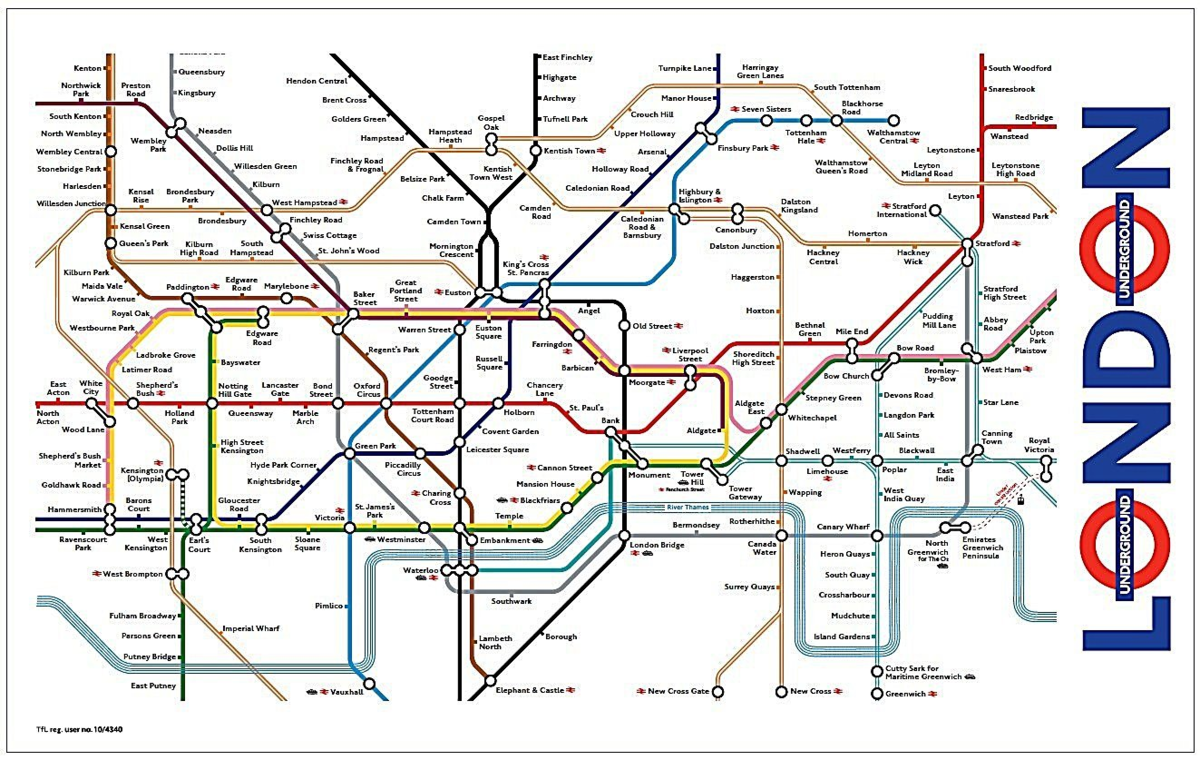 Лондон карта метро на русском