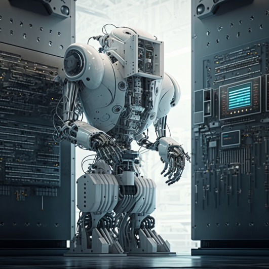 Одна из версий облика ии по версии Midjourney