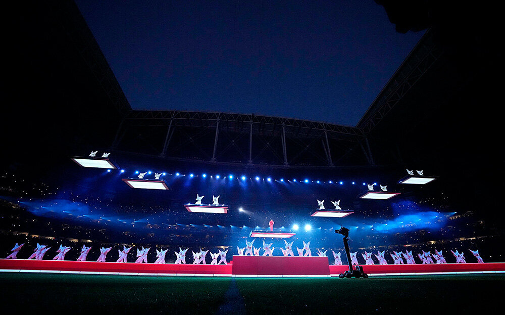 лос-анджелес рэмс. стадион софи стэдиум. супербоул реклама. супербоул 2022. супербоул 2024 трейлеры.