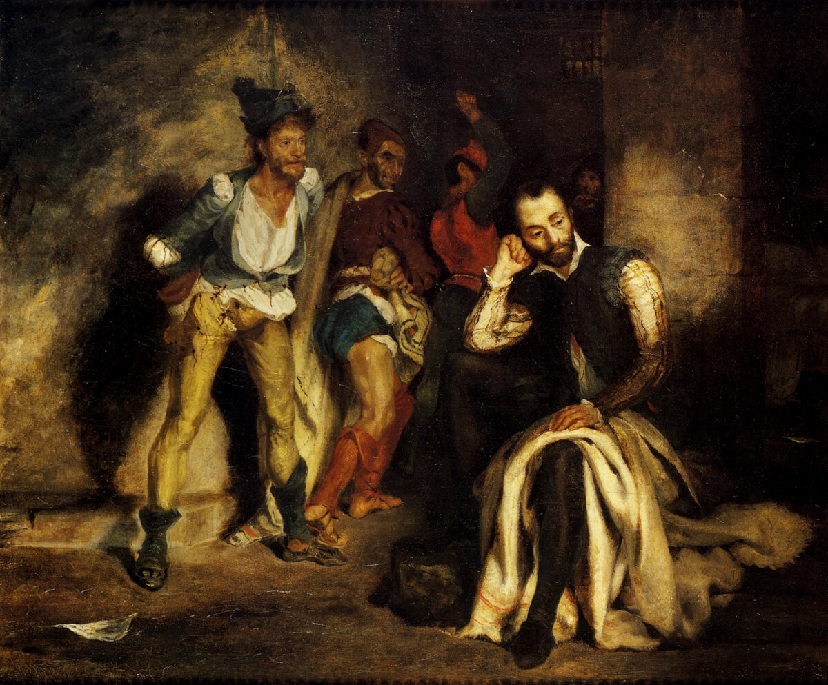Эжен Делакруа. Тассо в темнице. 1824. Частная коллекция