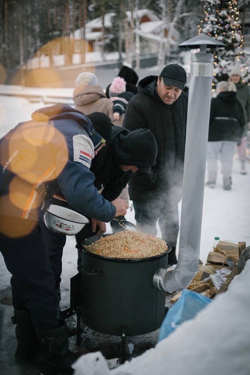 Традиционный плов в нашем поселке