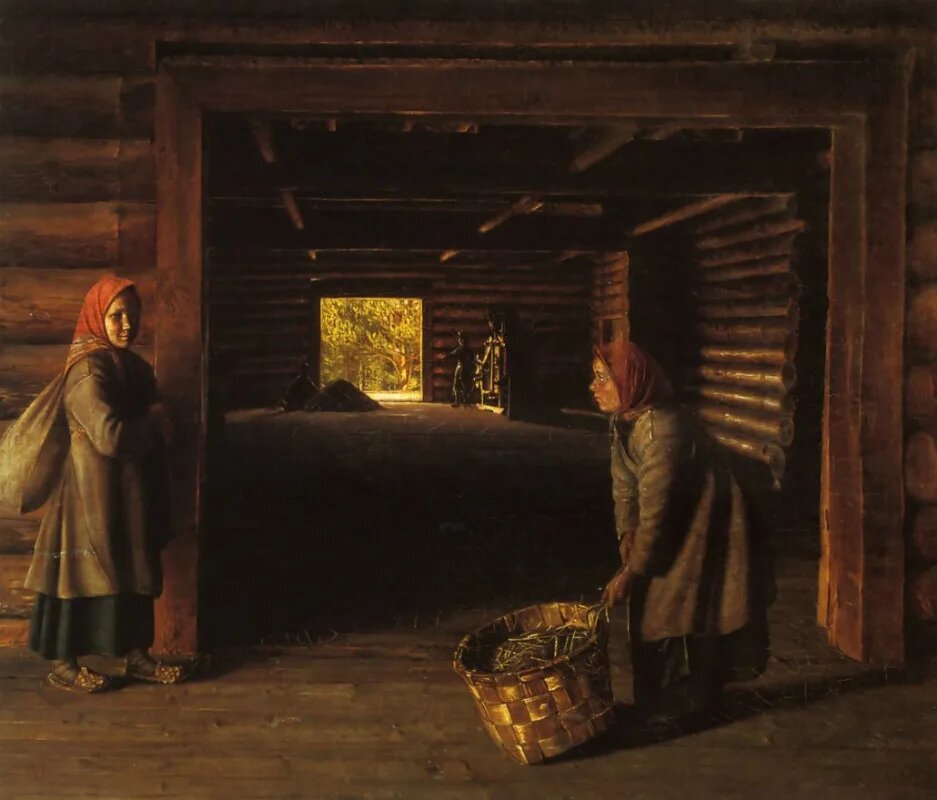 Григорий Сорока «Гумно», 1840-е