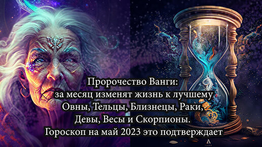 Пророчество Ванги: за месяц изменят жизнь к лучшему Овны Тельцы Близнецы Раки Девы Весы и Скорпионы. Гороскоп на май 2023 это подтверждает