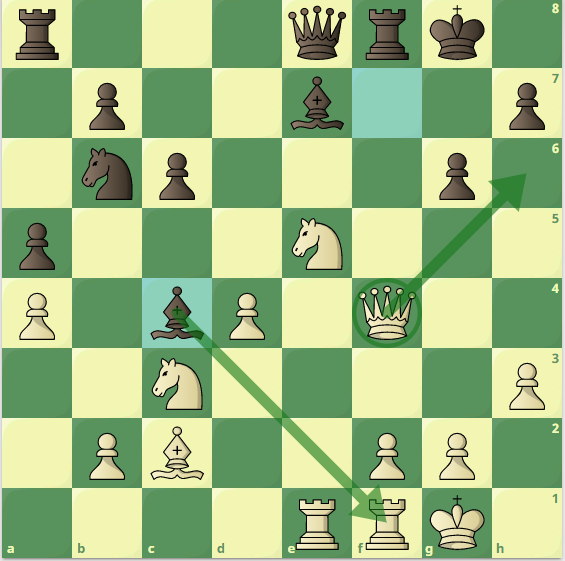 отдаем ладью, выигрывая позицию и инициативу