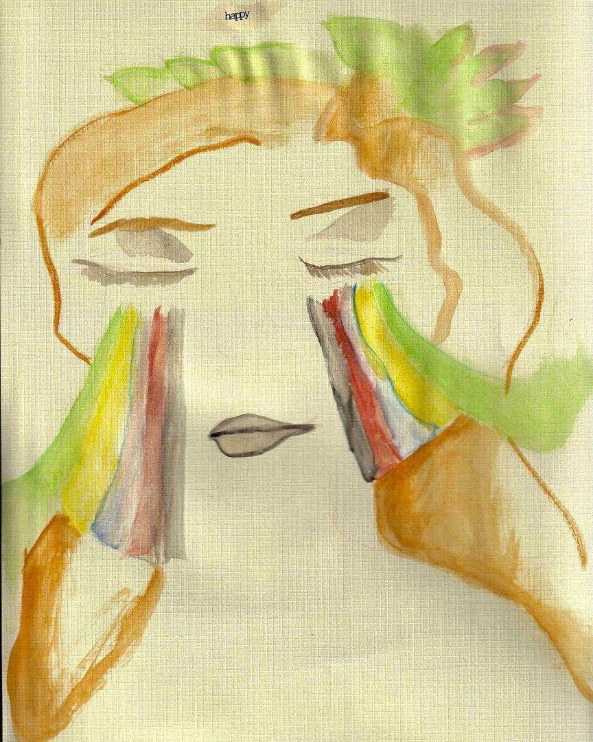 Акварель Ланы к стихотворению Happy