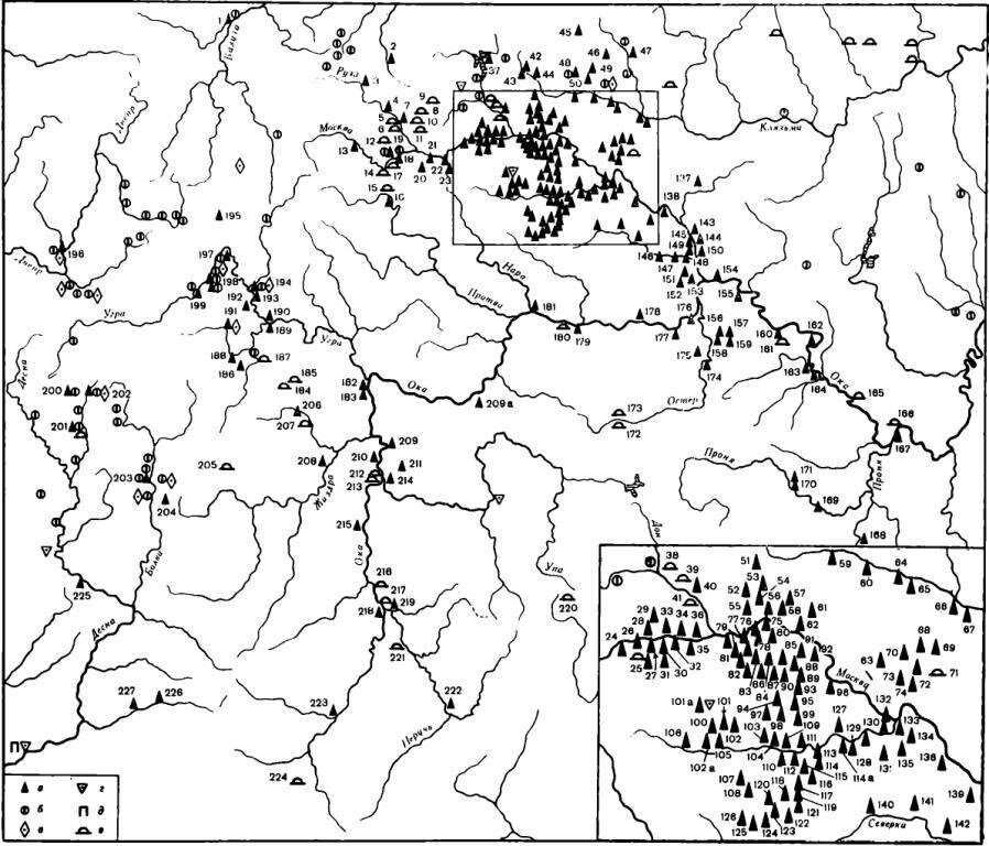 Карта древних поселений россии