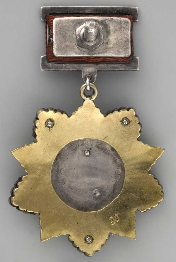 Орден Кутузова I степени. 1-й тип. 1942 год. (реверс).