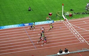 Бег на 100 метров — дисциплина лёгкой атлетики, включённая в олимпийскую программу с момента проведения первых Олимпийских игр. Относится к спринтерским дисциплинам.-2