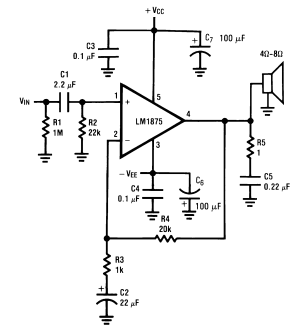 Lm1875 схема усилителя