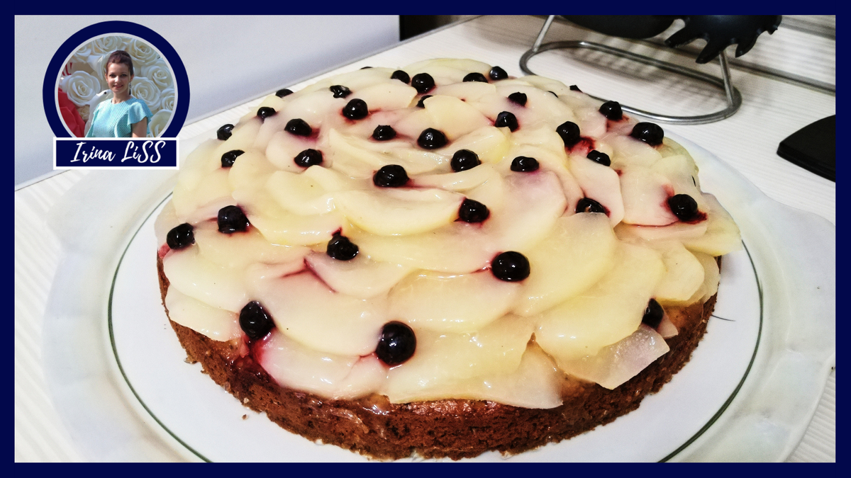 Вкусный пирог с грушей, шоколадом и черникой – простой рецепт в духовке. Как красиво оформить, украсить грушевый пирог. 