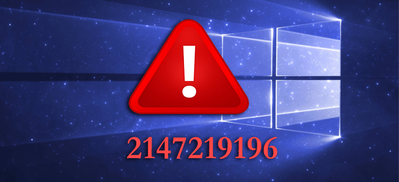 Ошибка файловой системы 2147219196 в Windows 10