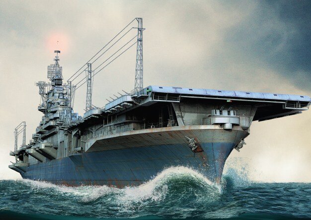 Авианосец "Эссекс", игровая модель из World of Warships