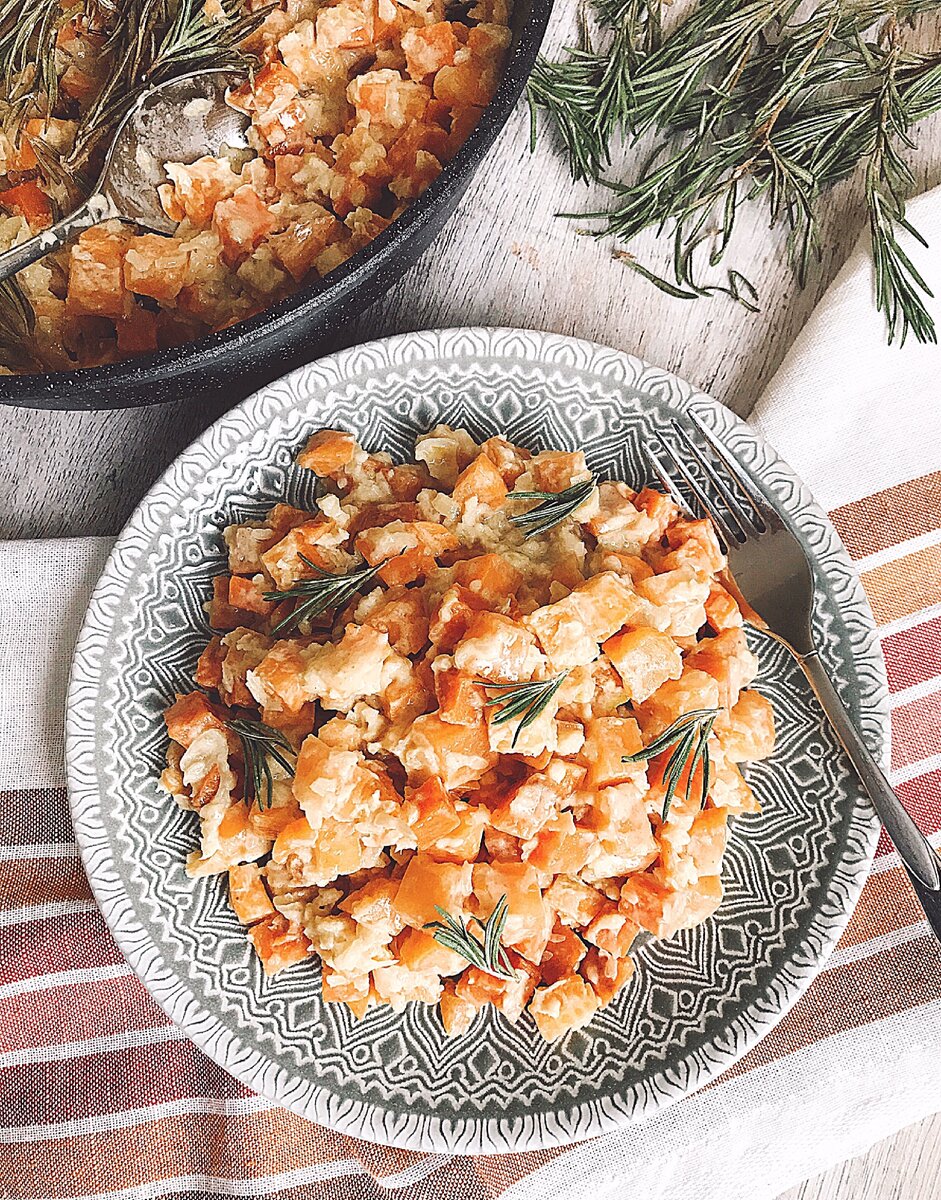 Батат с репой в кокосовом молоке