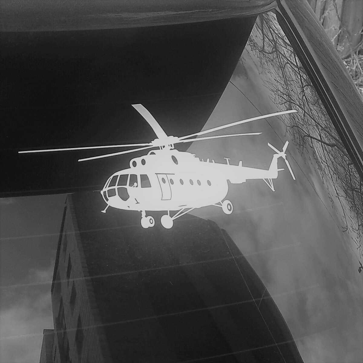 Наклейка на автомобиль «Вертолёт Ми-8МТ». 