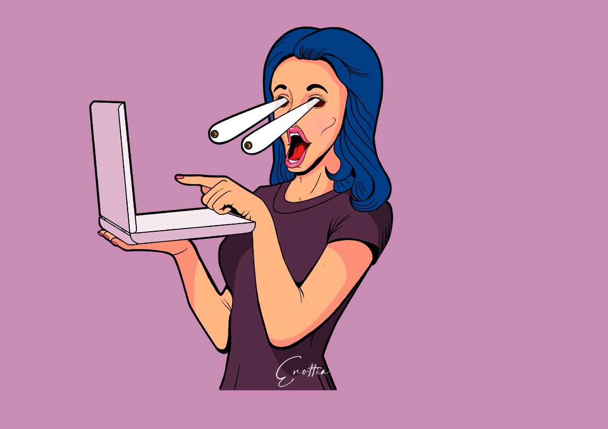 иллюстрируя эту историю вспомнила старые диснеевские мультики где у персонажей от удивления вылетали глаза из орбит...