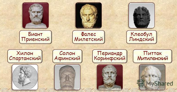 Один из вариантов "Семи мудрецов". Яндекс.Картинки.