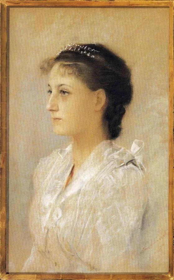 Густав Климт, "Эмилия Флеге, 17 лет", 1891, частная коллекция. 