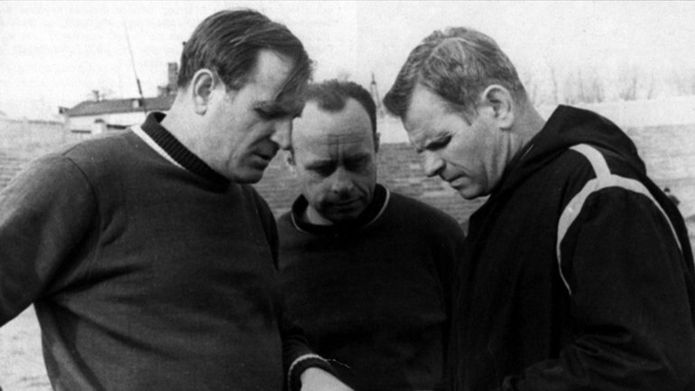    Тренеры «Спартака» Виктор Гуляев, Серафим Холодков и Николай Гуляев.из архива Николая Гуляева