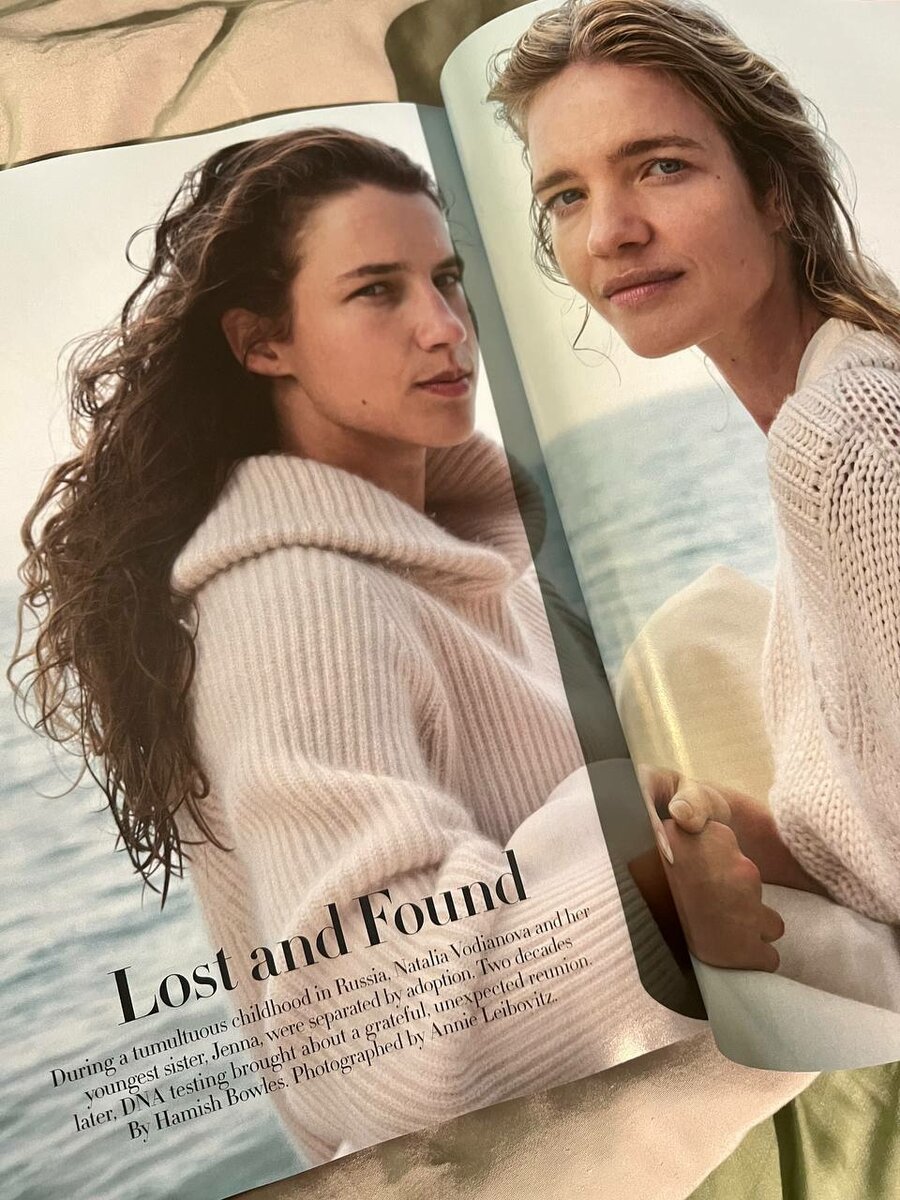 Наталья Водянова с сестрой Дженной