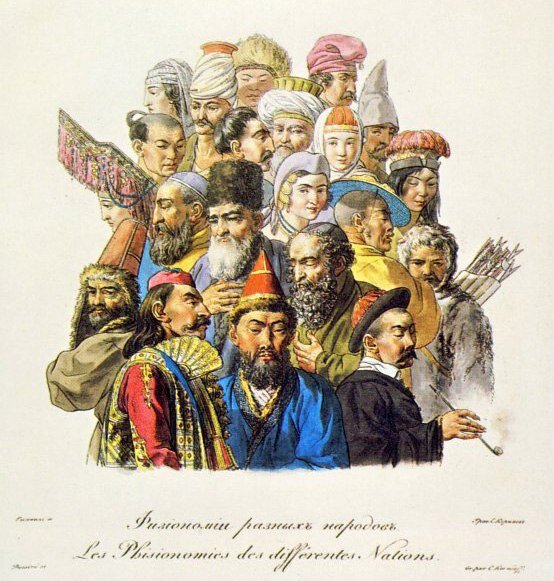 Е. Корнеев. Физиономии разных народов, 1809
